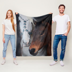 Beautiful Horses Photo Fleece Blanket
