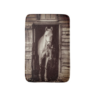 Beautiful Horses Rustic Farmhouse Decor Bath Mat