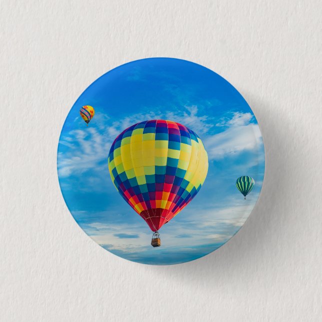 Beautiful Hot Air Balloons 1 Inch Round Button (Front)