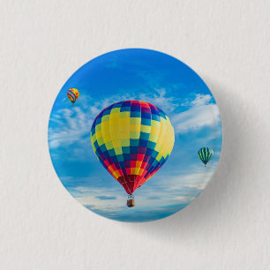 Beautiful Hot Air Balloons 1 Inch Round Button