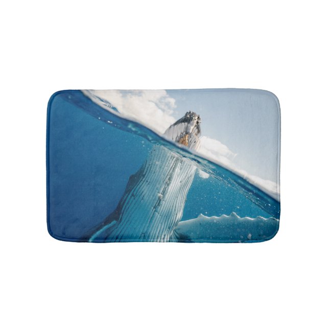 Beautiful Huge Whale Bath Mat (Front)