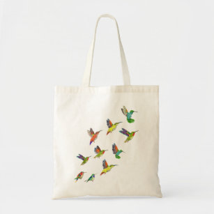 Beautiful Hummingbird Flock Of Birds Colourful Hum Tote Bag