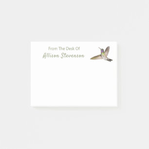 Beautiful Hummingbird Monogrammed Post-it Notes