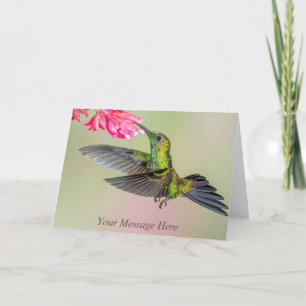 Beautiful Hummingbird Personalized Card