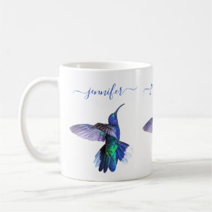 Beautiful Hummingbird Personalized Name Coffee Mug