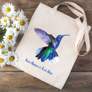 Beautiful Hummingbird Personalized Tote Bag