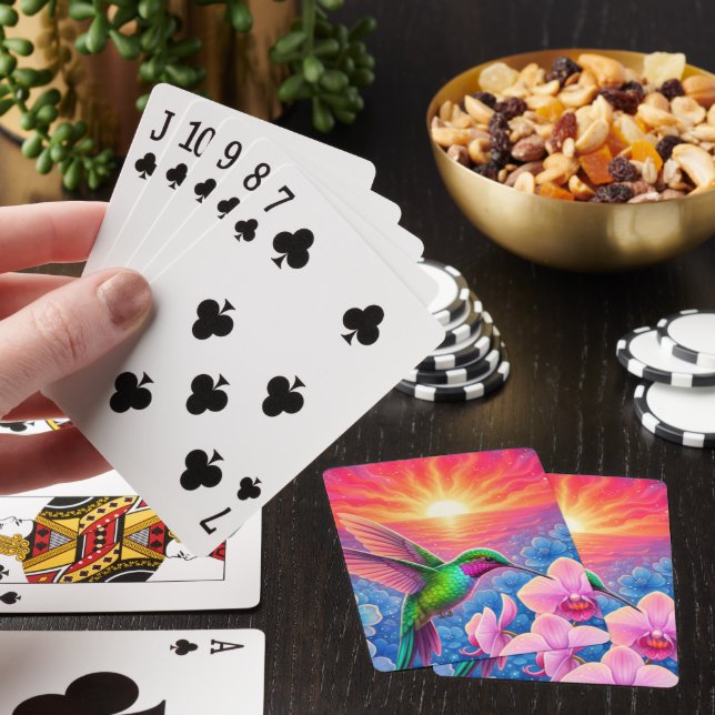 Beautiful Hummingbird Playing Cards (In Situ)