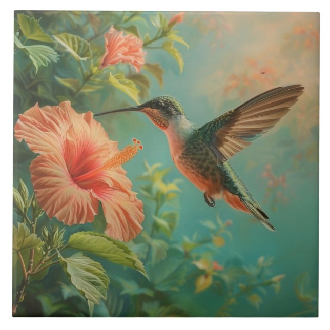 Beautiful Hummingbird Tile (Front)