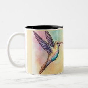 Beautiful hummingbird Two-Tone coffee mug