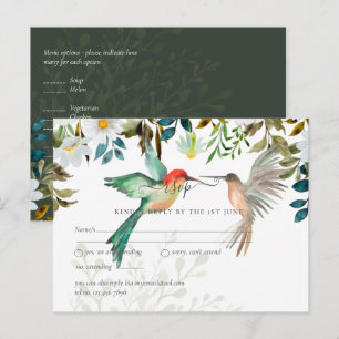 Beautiful HUMMINGBIRDS Couple Wedding Postcard