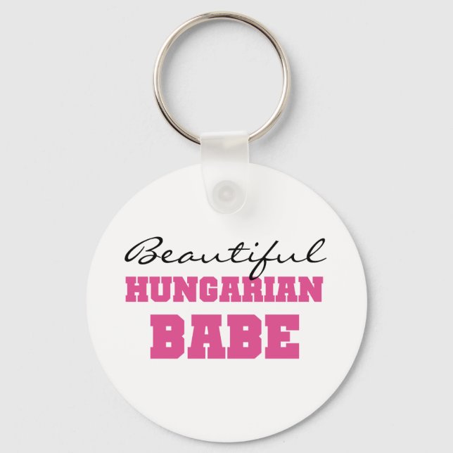 Beautiful Hungarian Babe Keychain (Front)
