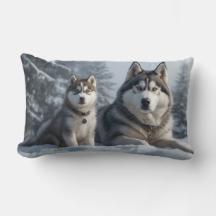 Beautiful Husky  Lumbar Pillow