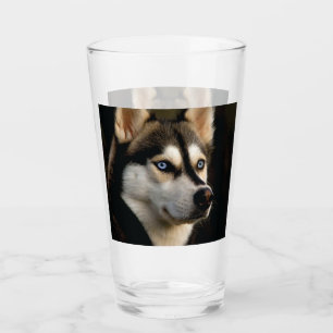 Beautiful Husky Throw Pillow Glass