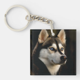 Beautiful Husky Throw Pillow Keychain