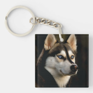 Beautiful Husky Throw Pillow Keychain