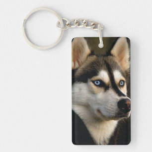 Beautiful Husky Throw Pillow Keychain