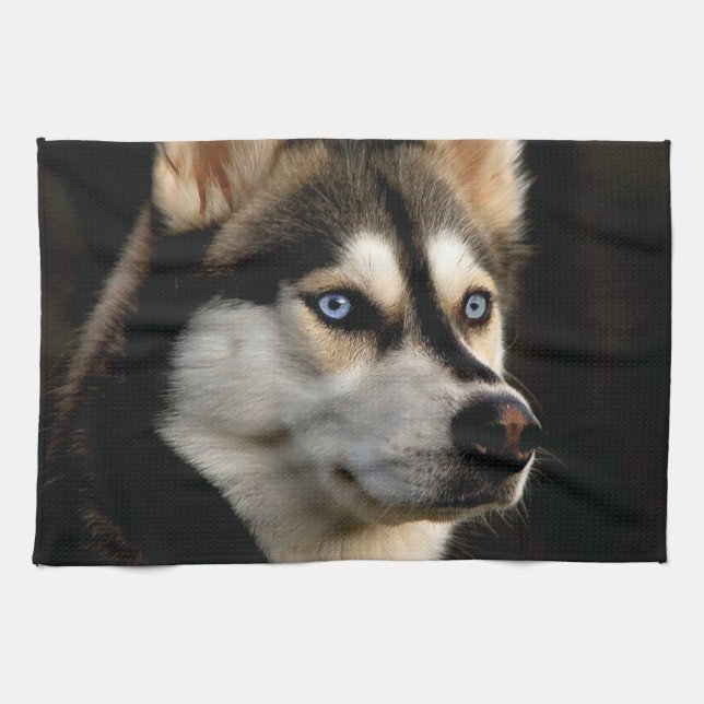 Beautiful Husky Throw Pillow Kitchen Towel (Horizontal)