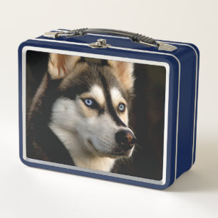 Beautiful Husky Throw Pillow Metal Lunch Box