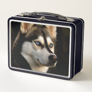 Beautiful Husky Throw Pillow Metal Lunch Box