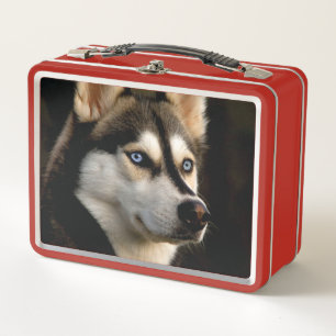 Beautiful Husky Throw Pillow Metal Lunch Box