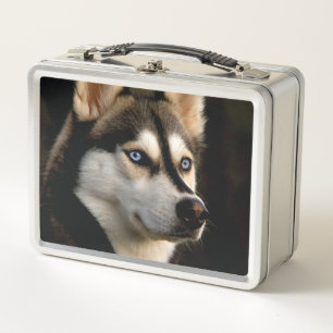 Beautiful Husky Throw Pillow Metal Lunch Box