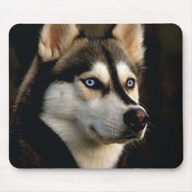 Beautiful Husky Throw Pillow Mouse Pad (Front)