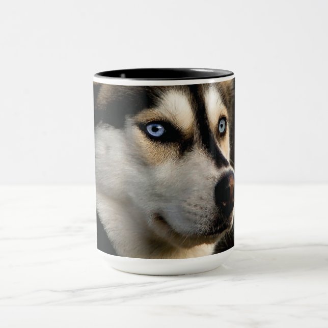 Beautiful Husky Throw Pillow Mug (Center)