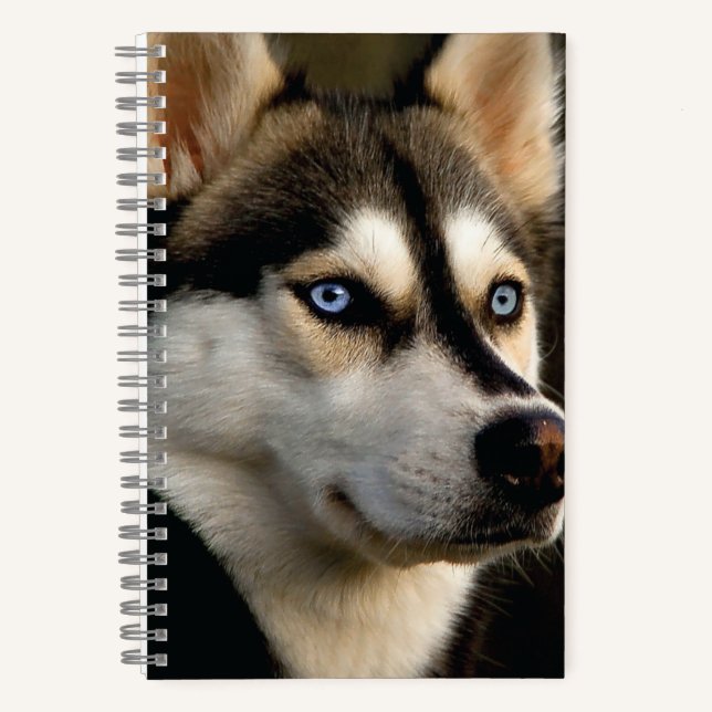 Beautiful Husky Throw Pillow Notebook (Front)