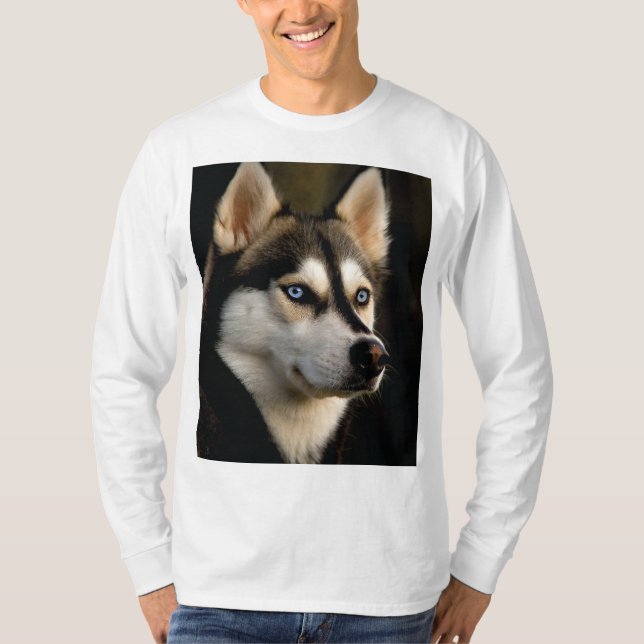 Beautiful Husky Throw Pillow T-Shirt (Front)