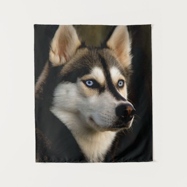 Beautiful Husky Throw Pillow Tapestry (Front)