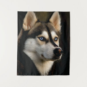 Beautiful Husky Throw Pillow Tapestry