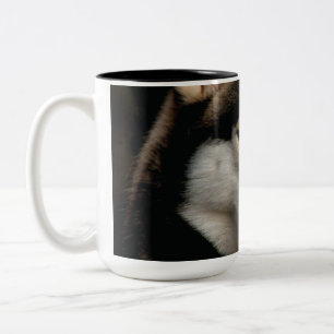Beautiful Husky Throw Pillow Two-Tone Coffee Mug