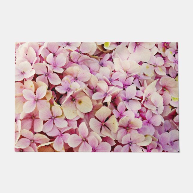 Beautiful Hydrangea Flowers Doormat (Front)