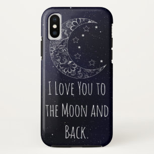 Beautiful I love you to the moon and back Artistic Case-Mate iPhone Case