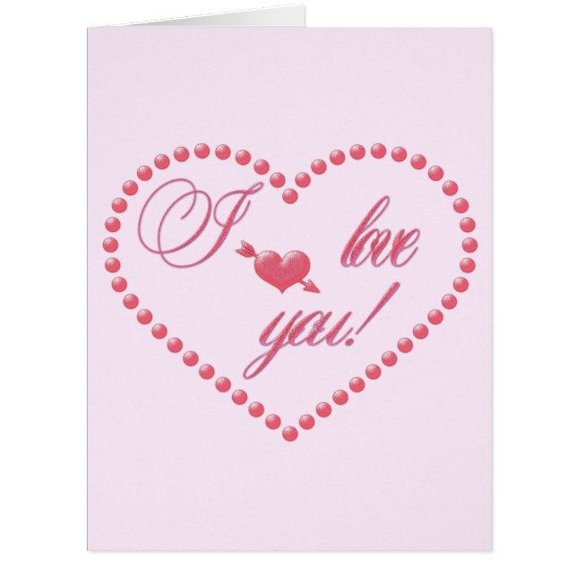 Beautiful I LOVE YOU Valentine's Day typography (Front)
