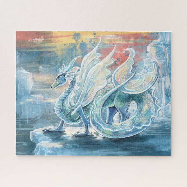Beautiful Ice Dragon Art Jigsaw Puzzle (Horizontal)