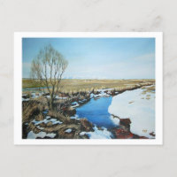 Beautiful Iceland snow spring scenery fine art