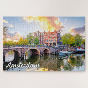 Beautiful Iconic City Of Amsterdam, Netherlands Jigsaw Puzzle