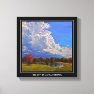 Beautiful Illinois Farm Scene with Big Clouds  Canvas Print