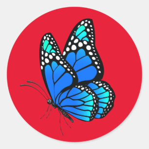 Beautiful illustrated Butterfly  Classic Round Sticker