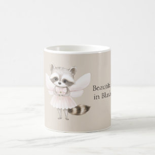 Beautiful in Blush Raccoon Coffee Mug