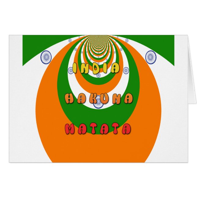 Beautiful India National Flag Colours Hakuna Matat (Front Horizontal)