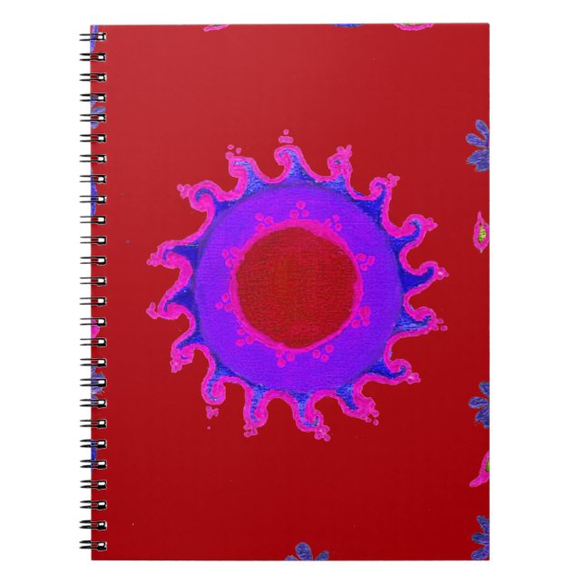 Beautiful Indian Motif Mehndi Art Design Notebook (Front)