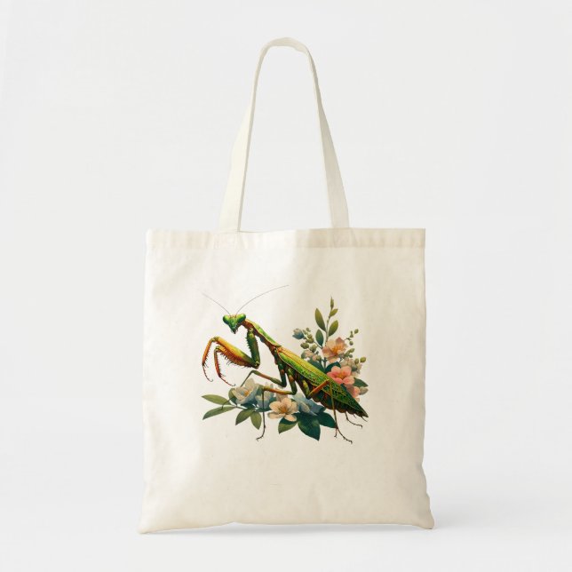 Beautiful Insect Art  Praying Mantis Tote Bag (Front)