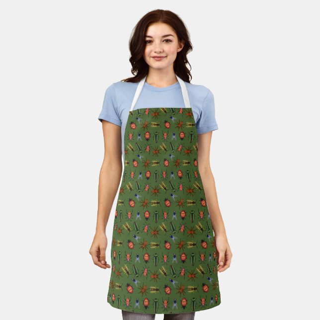 Beautiful Insects Pattern Apron (Worn)