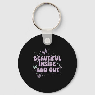 Beautiful Inside And Out Cute Butterfly Lavender S Keychain