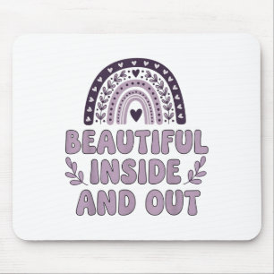 Beautiful Inside And Out Cute Rainbow Lavender Sel Mouse Pad