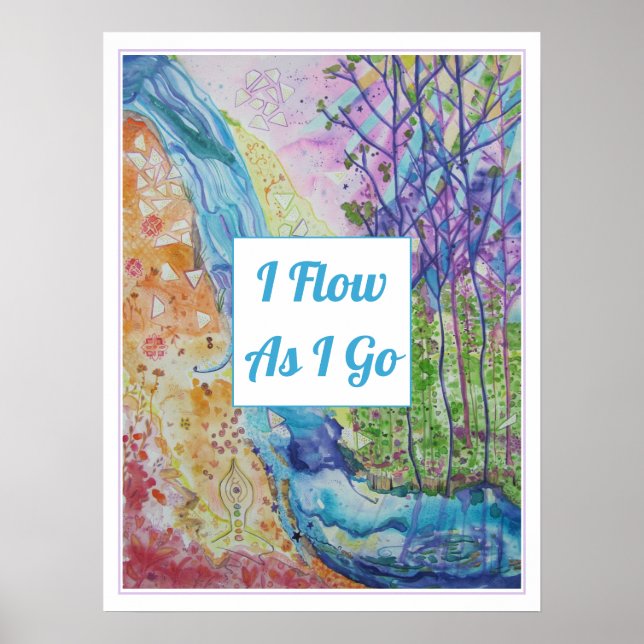 Beautiful Inspiration Zen Chakra Energy Flow Yoga Poster (Front)