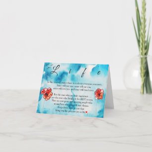 Beautiful Inspirational Life Words Greeting Card