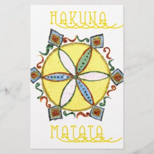 Beautiful Inspirational Star Floral Vector Pattern Stationery